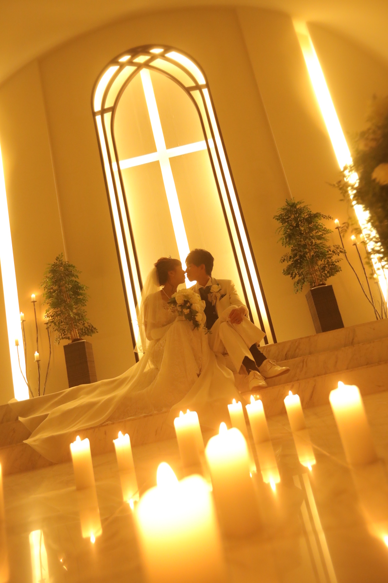 キャンドル手前にぼかして