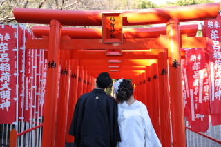 アットホームな神社で和装撮影