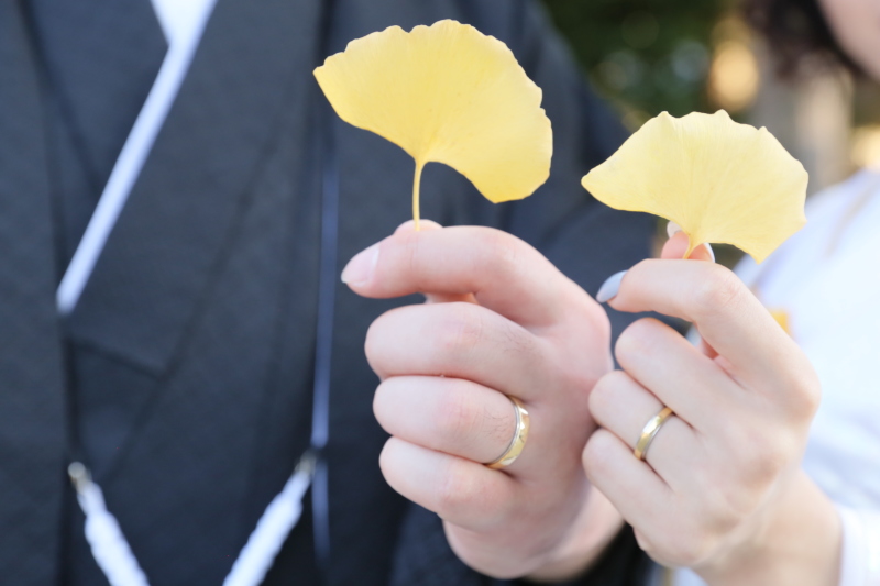 秋を感じながら、和装ロケーション撮影