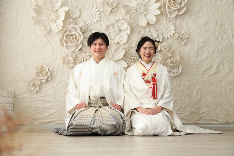 あたたかいご家族と一緒にスタジオフォトウエディング♩