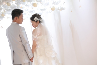 スタジオで和装洋装2着撮影