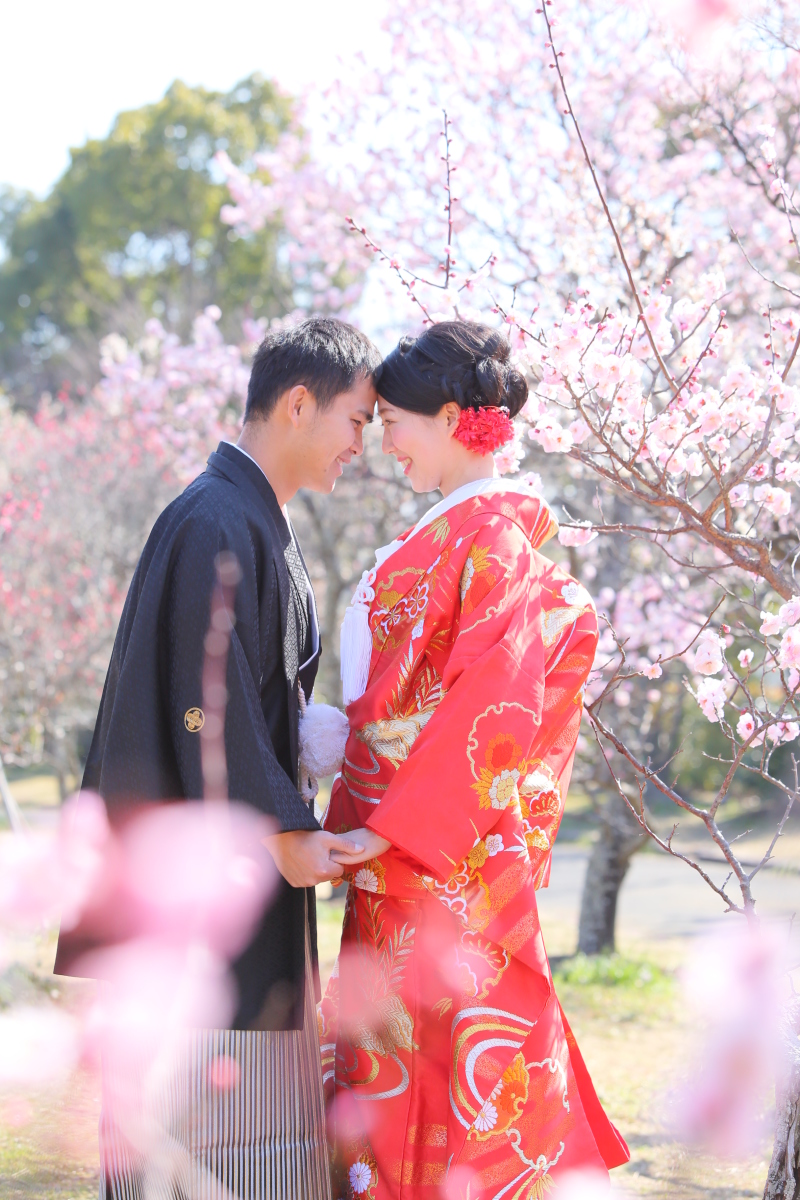和装撮影　梅の花に囲まれて♡ 
