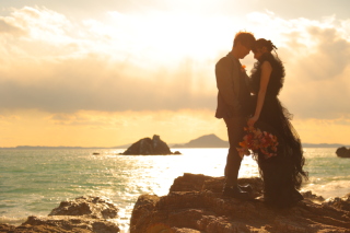 日出の石門 洋装ロケーション撮影