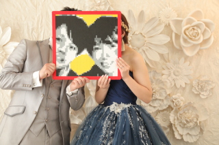 スタジオ×カラードレス撮影