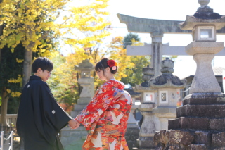 季節を感じながらの紅葉ロケーションフォト