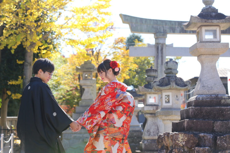 季節を感じながらの紅葉ロケーションフォト