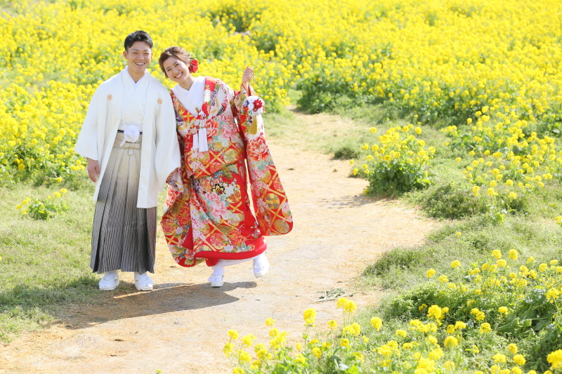 春のはじまりに、菜の花ロケーションフォト