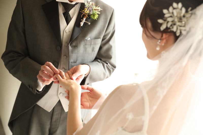 指輪の交換