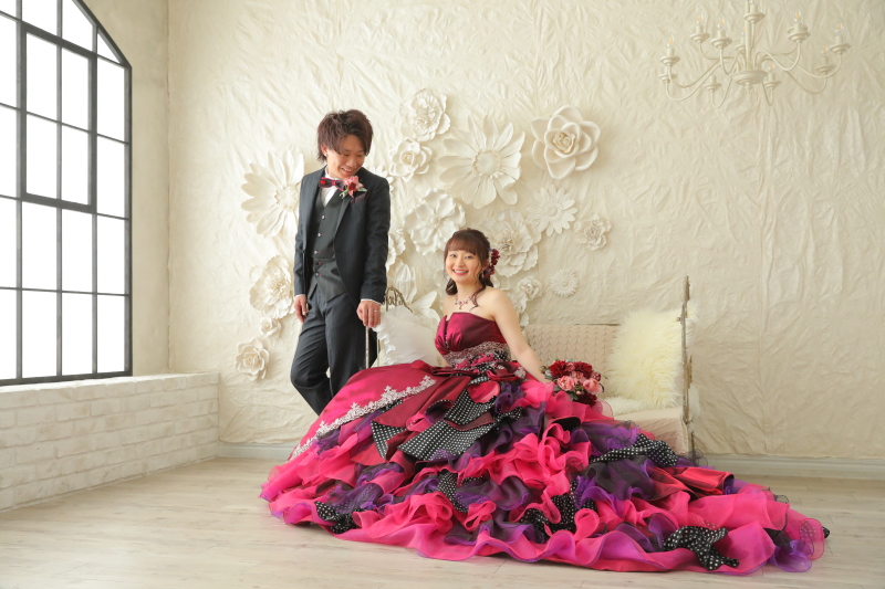 ピンクのドレス