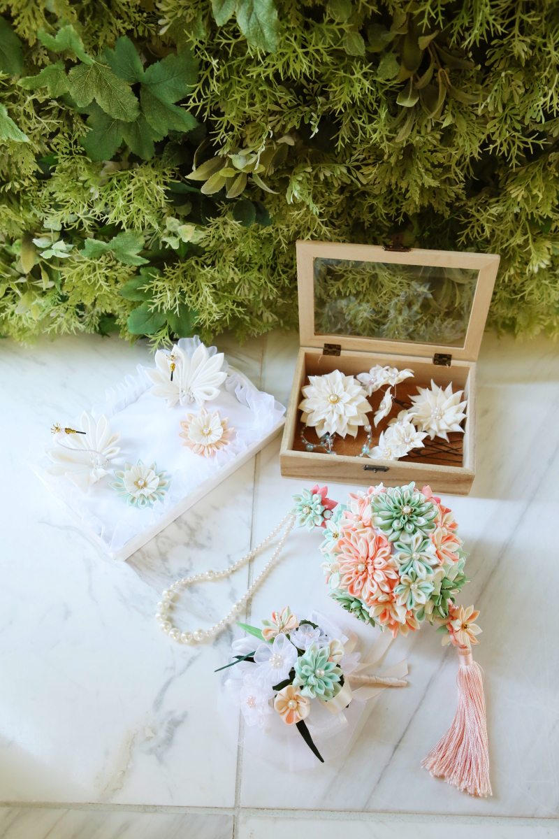 お母さま特性のつまみ細工♪