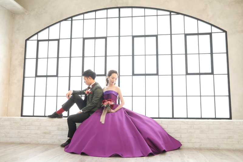 カラードレス＆タキシード　スタジオ撮影