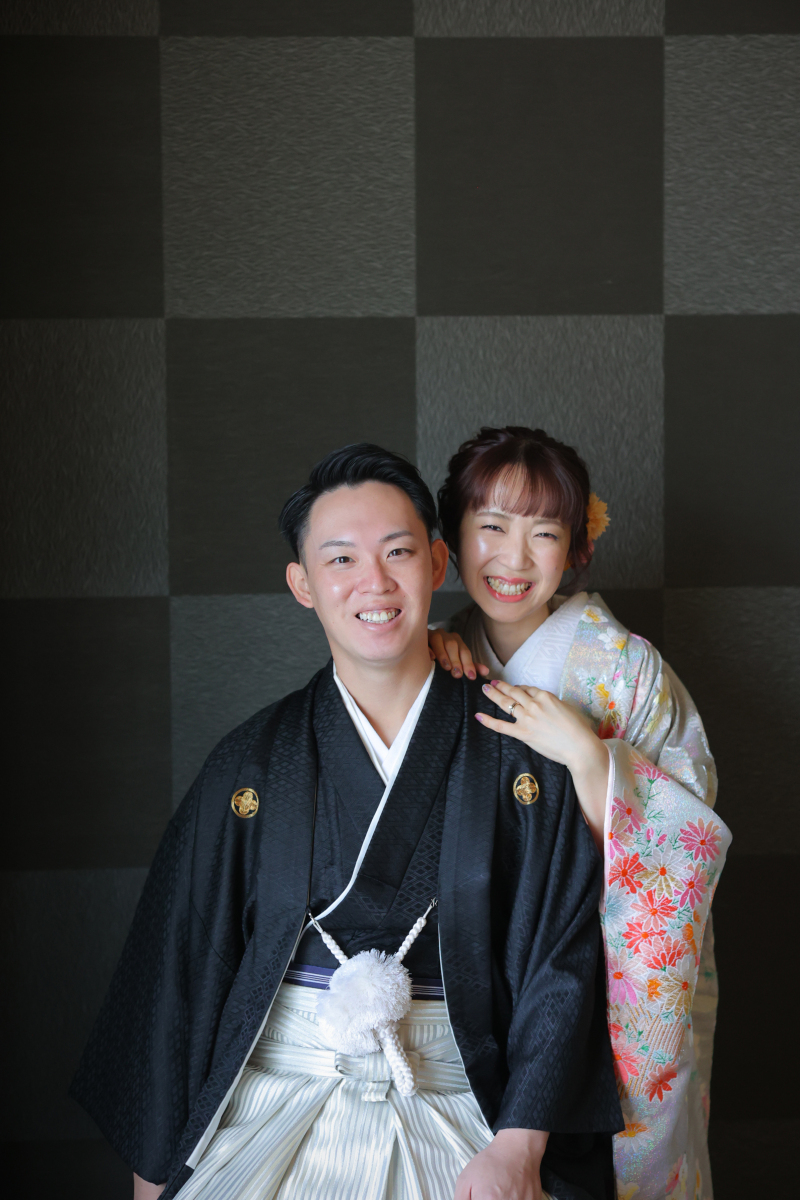 スタジオで和装