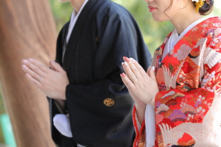 神社でロケーション撮影♪