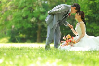 公園 洋装ロケーション撮影