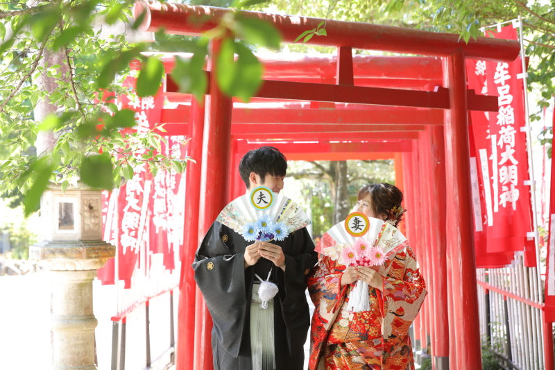 手作りの夫婦扇子