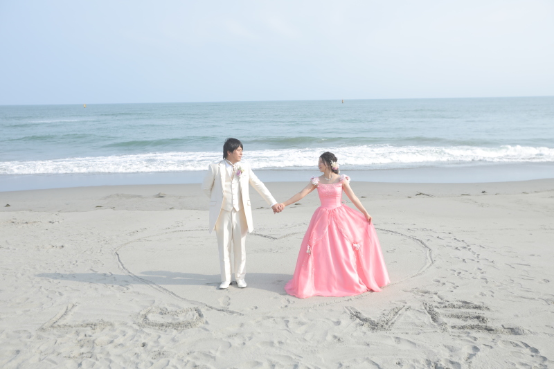 大きなハートを描いて