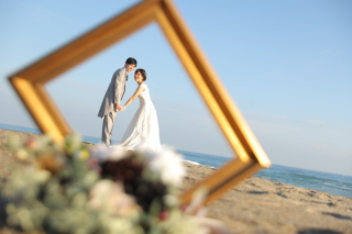 ホワイトベル豊橋_夕日でロマンティックな海ロケーション