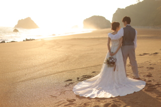 ホワイトベル豊橋_夕日でロマンティックな海ロケーション
