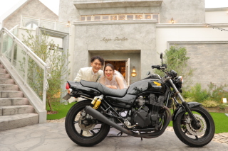 バイク、車との撮影