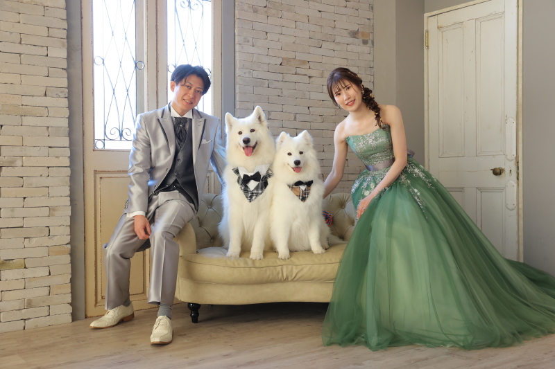 ペットと一緒に!データ1カット即日渡し&写真1枚付き!洋装スタジオ