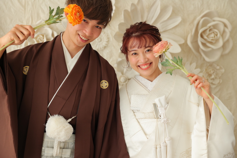 データ2カット即日渡し&写真2枚付き!洋装和装どちらもスタジオ