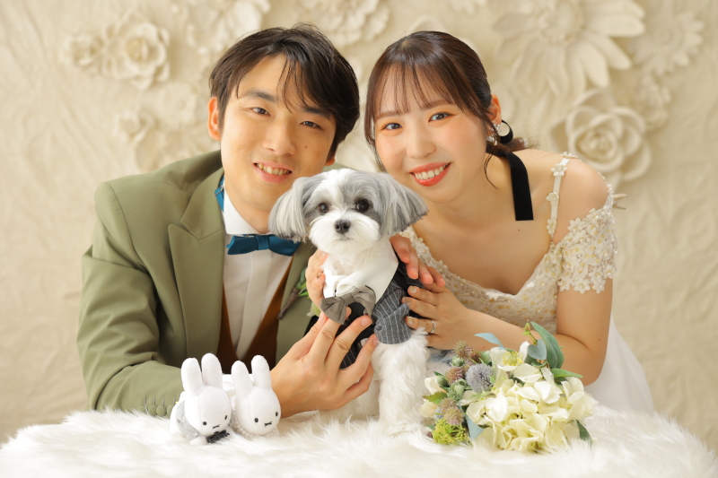 ペットと一緒に!データ1カット即日渡し&写真1枚付き!洋装スタジオ