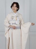 新婦 色掛下 牡丹尽し ﾎﾞﾀﾝﾂﾞｸｼ 白金(正絹) 