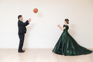 バスケットボールを持ち込んで♪