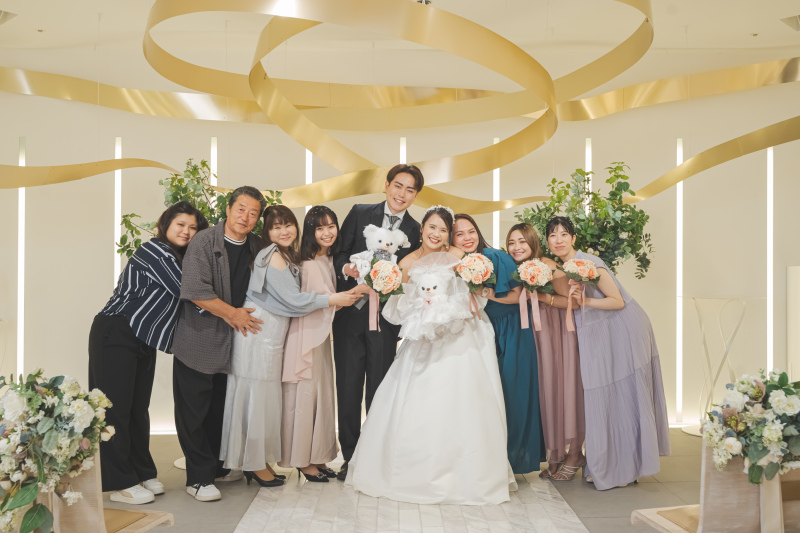 ご友人はお揃いのブーケで