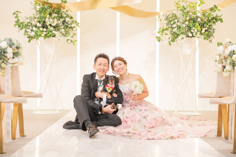 ペット可能チャペルなので大切な家族と撮影可能!