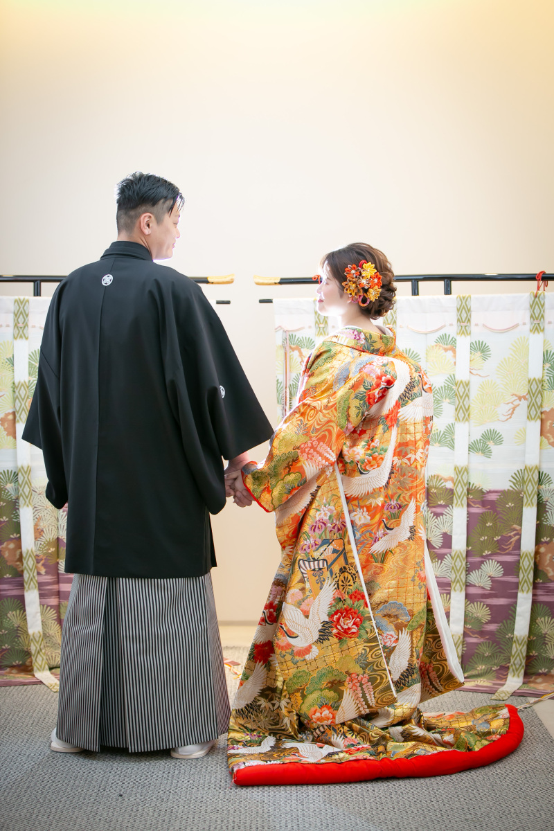 後ろ姿は柄がよく見えるのでおすすめ！