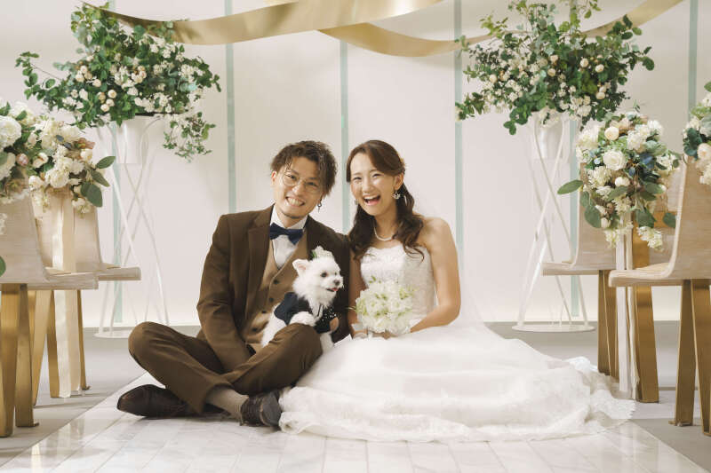 小さな結婚式 大宮店_ペットと一緒に撮影できる