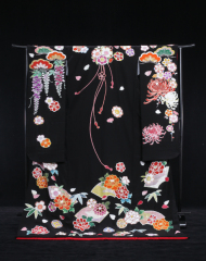 0006引振袖黒花繚乱