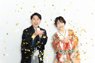 【和装スタジオ撮影】大切な家族と愛犬と一緒に♪