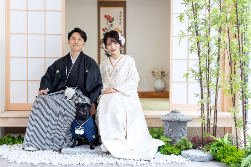 愛犬と縁側で♪