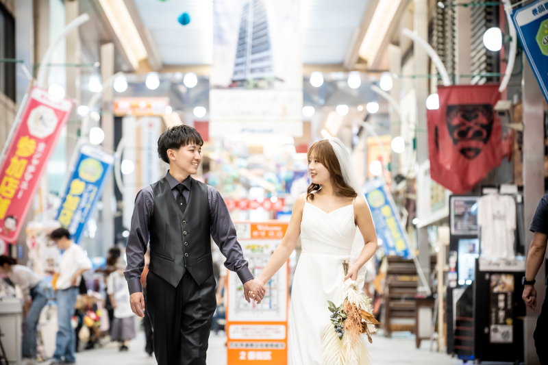 商店街のど真ん中