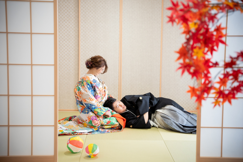 色打掛にチェンジ