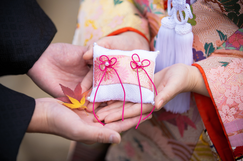 手作りのリングピロー