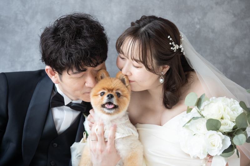 【ペットと一緒にチャペル撮影】洋装　150cutデータ付　　必要な項目が全てコミコミの安心プラン　土日祝もOK