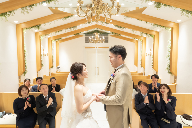 【手作り結婚式プラン】本格的なチャペルでの人前結婚式+写真撮影　衣装やヘアメイク、データなど必要な項目がセットプラン