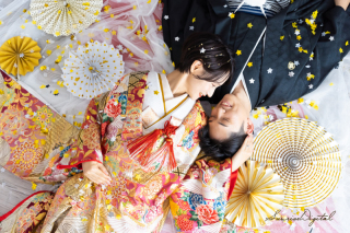 【10月末迄の成約キャンペーン】和装スタジオ￥27,500もお得！50cutデータ付　必要項目が全てコミコミ　衣装アップ料金無し