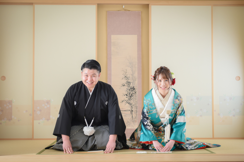 お二人のご挨拶ショット