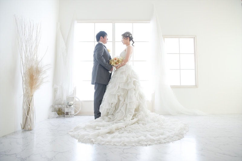 トレーンの長いドレス…♡