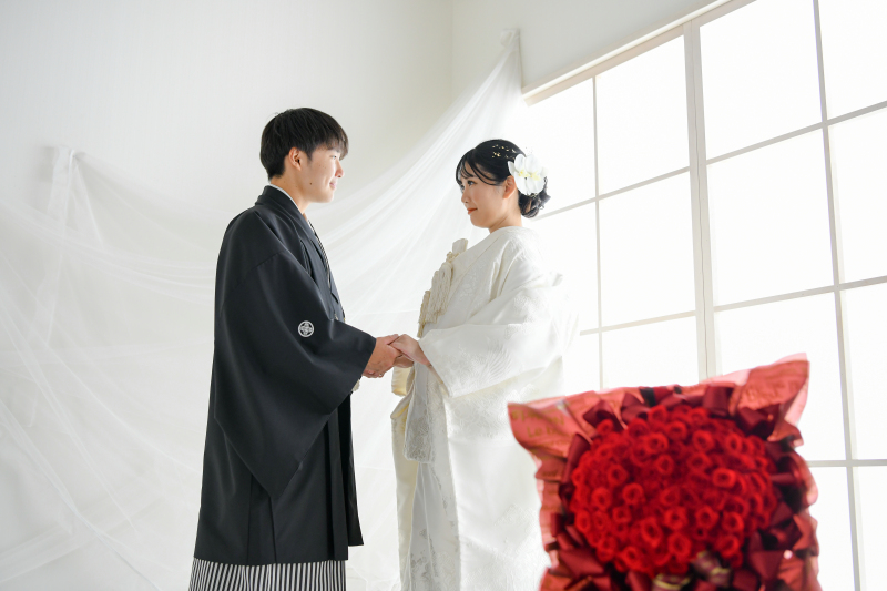 お二人のプロポーズのバラと