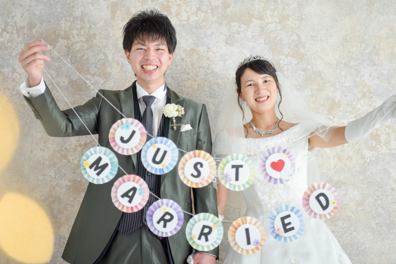 ウエディングドレスで♪