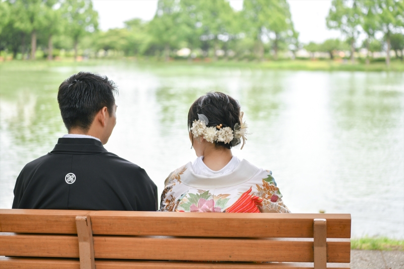 水辺のベンチ…♡