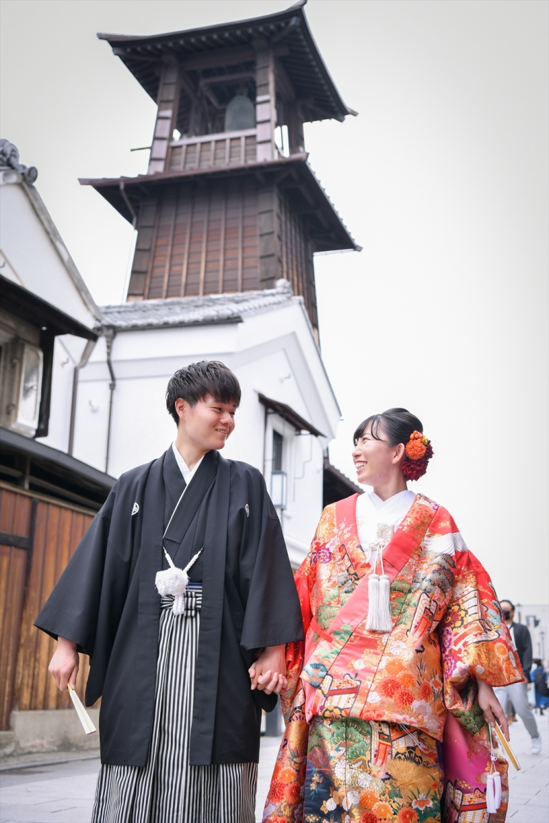 まずは和装で川越のロケーション撮影…♡