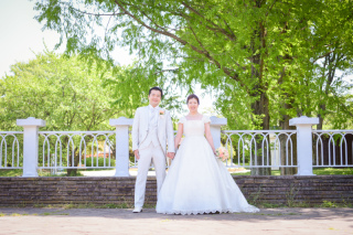 洋装ロケーションと和装でスタジオ撮影