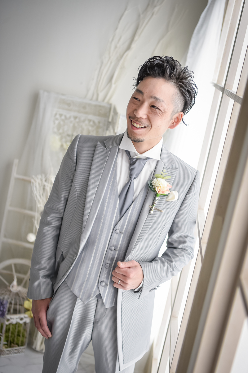 ご新郎様のソロショット…♪
