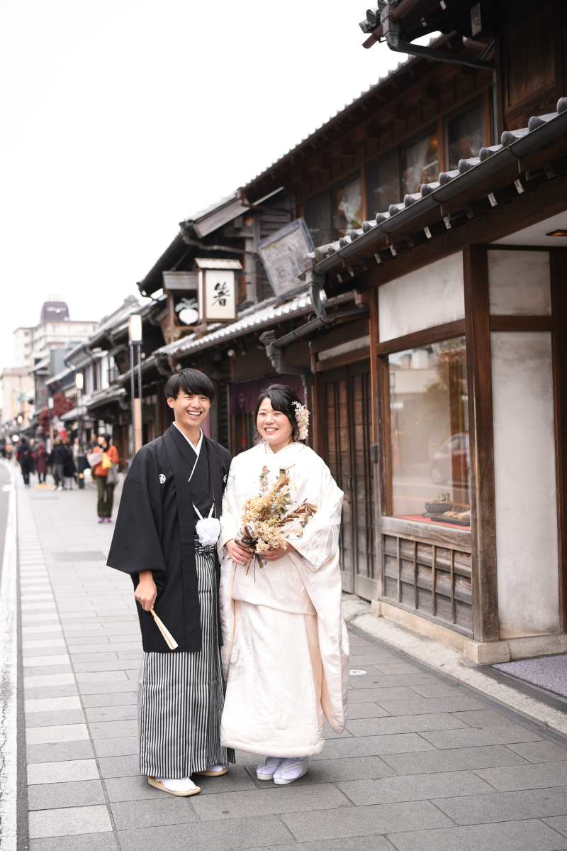 白無垢とドライフラワー